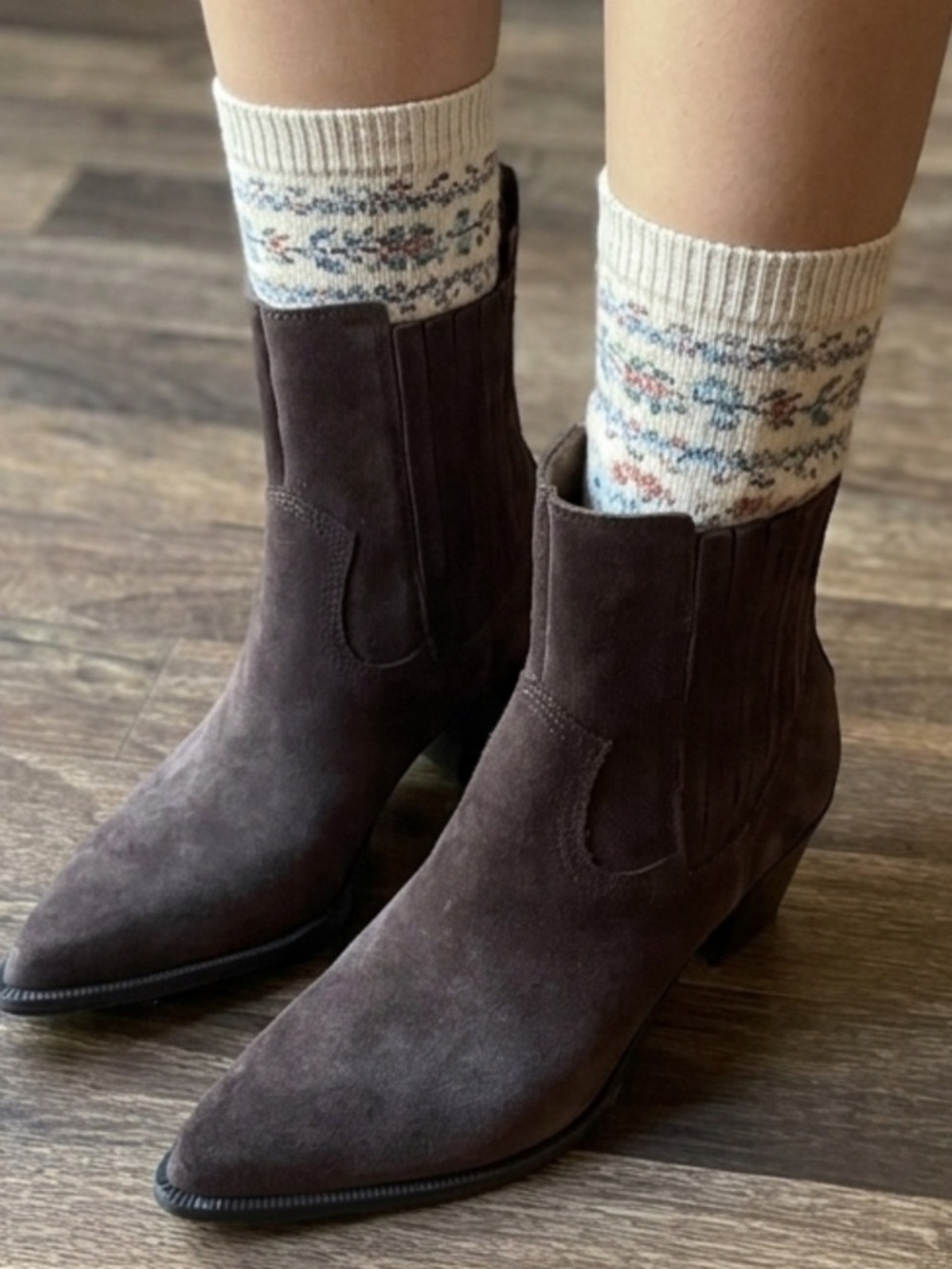 Dolce Vita Dark Brown Suede Ankle Boots